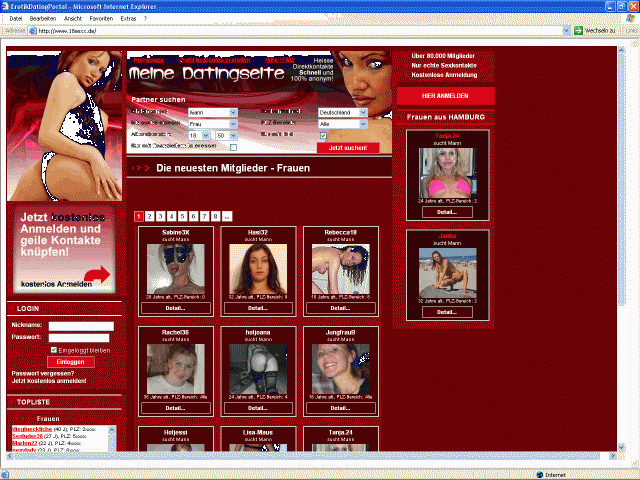 Sex- Erotik- Dating- Portal Sex ohne Tabus- Spaß ohne Grenzen 090051025505 1,95 - Singleboersen - ---------------------------